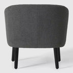 WestinTrends Alexandria Fauteuil d'appoint rembourré en fausse fourrure à dossier incurvé de style Mid-Century Moderne, 73,7 cm de large