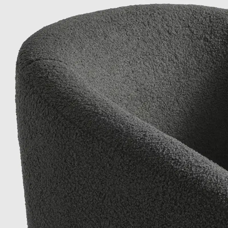 WestinTrends Alexandria Fauteuil d'appoint rembourré en fausse fourrure à dossier incurvé de style Mid-Century Moderne, 73,7 cm de large
