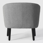 WestinTrends Alexandria Fauteuil d'appoint rembourré en fausse fourrure à dossier incurvé de style Mid-Century Moderne, 73,7 cm de large