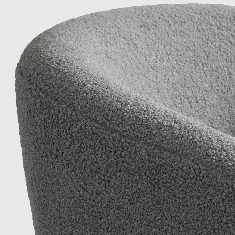 WestinTrends Alexandria Fauteuil d'appoint rembourré en fausse fourrure à dossier incurvé de style Mid-Century Moderne, 73,7 cm de large