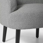 WestinTrends Alexandria Fauteuil d'appoint rembourré en fausse fourrure à dossier incurvé de style Mid-Century Moderne, 73,7 cm de large