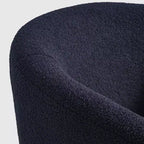 WestinTrends Alexandria Fauteuil d'appoint rembourré en fausse fourrure à dossier incurvé de style Mid-Century Moderne, 73,7 cm de large