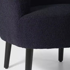 WestinTrends Alexandria Fauteuil d'appoint rembourré en fausse fourrure à dossier incurvé de style Mid-Century Moderne, 73,7 cm de large