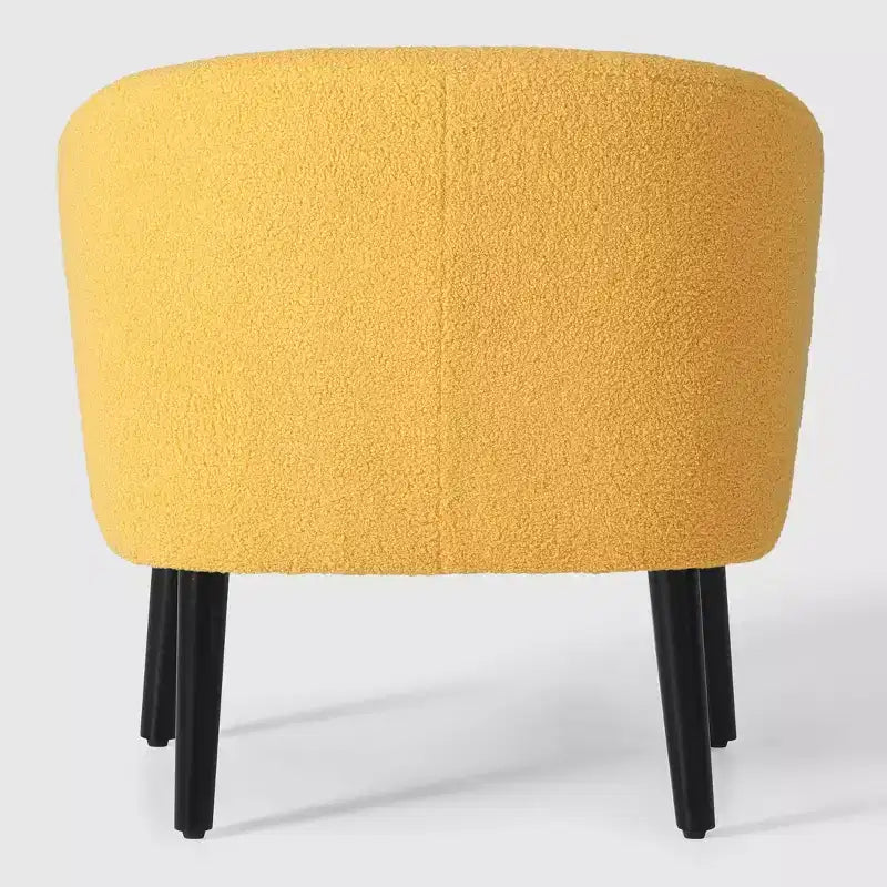 WestinTrends Alexandria Fauteuil d'appoint rembourré en fausse fourrure à dossier incurvé de style Mid-Century Moderne, 73,7 cm de large