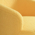 WestinTrends Alexandria Fauteuil d'appoint rembourré en fausse fourrure à dossier incurvé de style Mid-Century Moderne, 73,7 cm de large