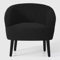WestinTrends Alexandria 29 Wide Mid Century Modern Faux Shearling Barrel Accent Arm Chair