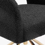 WestinTrends Genevieve Fauteuil d'appoint pivotant en bouclette, style moderne du milieu du siècle (Lot de 4)