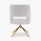 WestinTrends Genevieve Fauteuil d'appoint pivotant en bouclette, style moderne du milieu du siècle (Lot de 4)