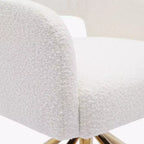 WestinTrends Genevieve Fauteuil d'appoint pivotant en bouclette, style moderne du milieu du siècle (Lot de 4)