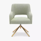 WestinTrends Genevieve Fauteuil d'appoint pivotant en bouclette, style moderne du milieu du siècle (Lot de 4)