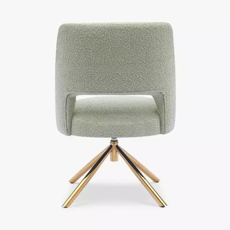 WestinTrends Genevieve Fauteuil d'appoint pivotant en bouclette, style moderne du milieu du siècle (Lot de 4)