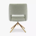 WestinTrends Genevieve Fauteuil d'appoint pivotant en bouclette, style moderne du milieu du siècle (Lot de 4)