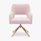 WestinTrends Genevieve Fauteuil d'appoint pivotant en bouclette, style moderne du milieu du siècle (Lot de 4)