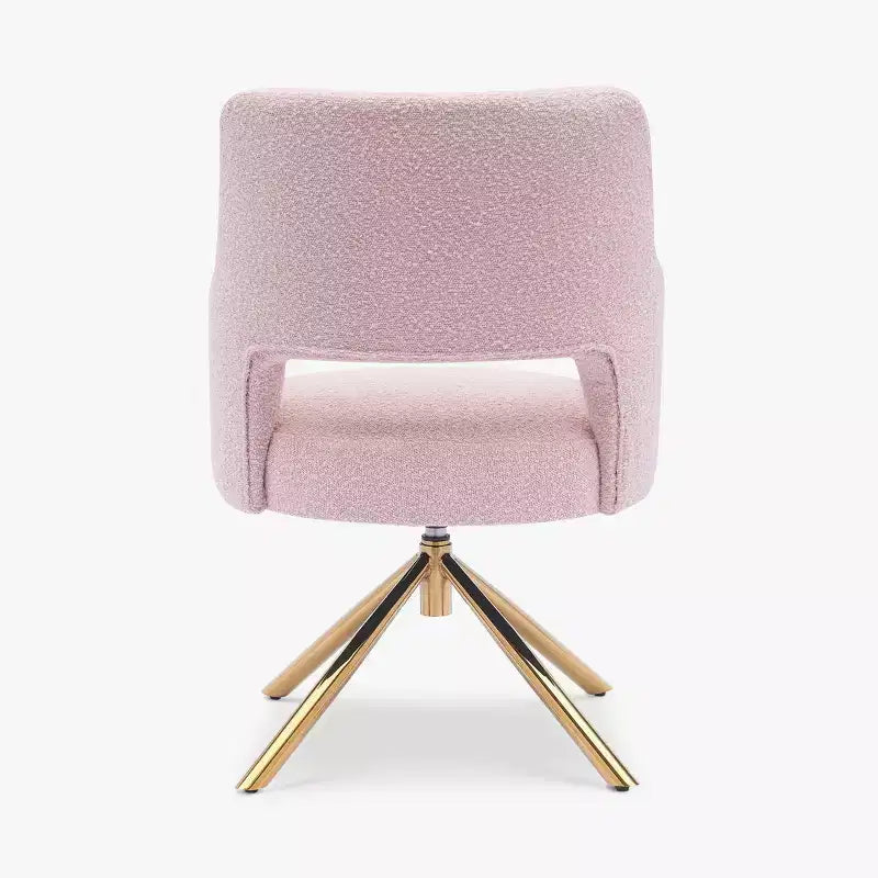 WestinTrends Genevieve Fauteuil d'appoint pivotant en bouclette, style moderne du milieu du siècle (Lot de 4)