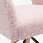 WestinTrends Genevieve Fauteuil d'appoint pivotant en bouclette, style moderne du milieu du siècle (Lot de 4)