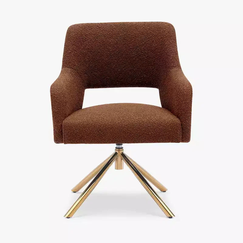 WestinTrends Genevieve Fauteuil d'appoint pivotant en bouclette, style moderne du milieu du siècle (Lot de 4)