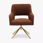 WestinTrends Genevieve Fauteuil d'appoint pivotant en bouclette, style moderne du milieu du siècle (Lot de 4)