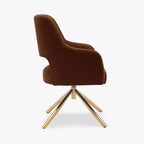 WestinTrends Genevieve Fauteuil d'appoint pivotant en bouclette, style moderne du milieu du siècle (Lot de 4)