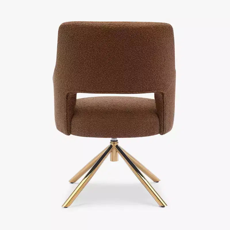 WestinTrends Genevieve Fauteuil d'appoint pivotant en bouclette, style moderne du milieu du siècle (Lot de 4)