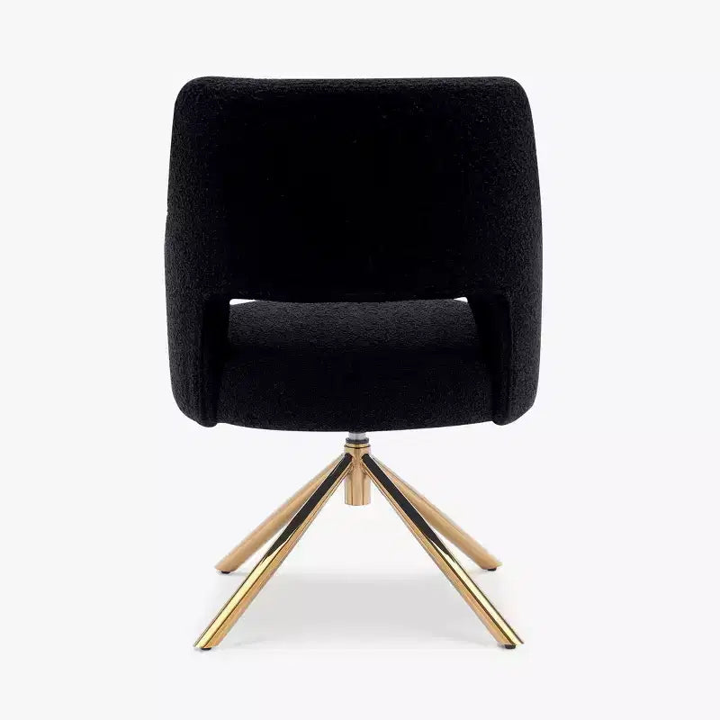 WestinTrends Genevieve Fauteuil d'appoint pivotant en bouclette, style moderne du milieu du siècle (Lot de 4)