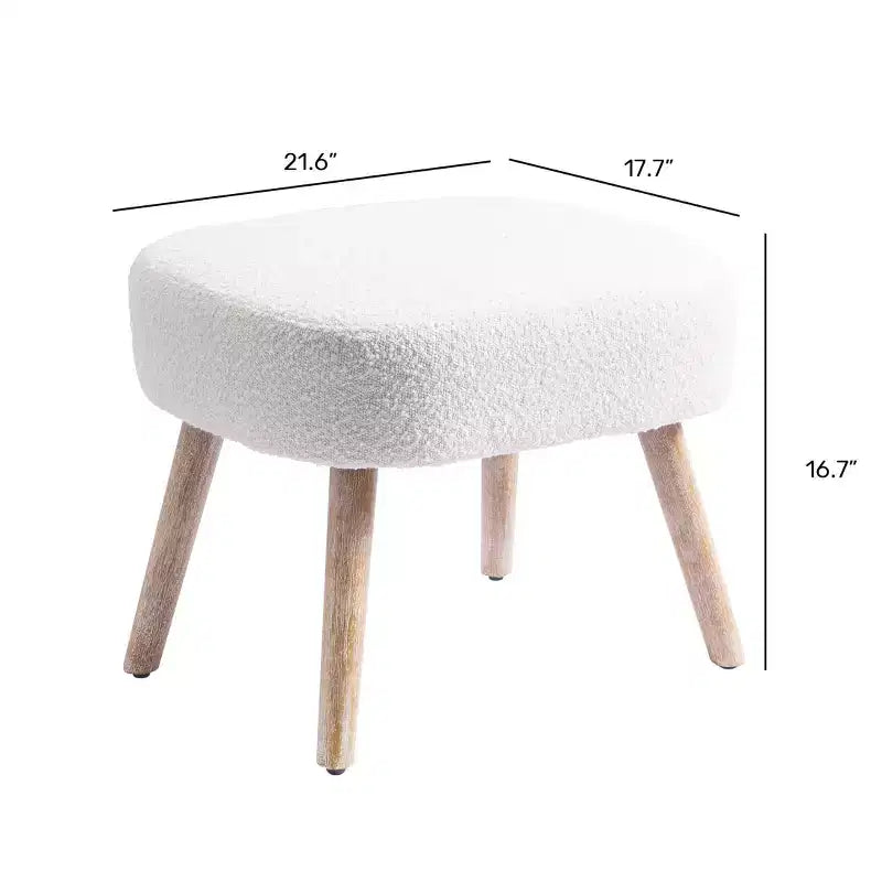 WestinTrends Pouf Repose-pied carré capitonné de 21 po de large