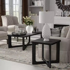 PexFix Table d'appoint carrée en bois de 24 po de larg. avec coins arrondis