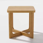 PexFix Table d'appoint carrée en bois de 24 po de larg. avec coins arrondis