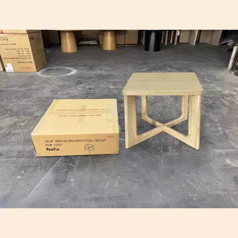 PexFix Table d'appoint carrée en bois de 24 po de larg. avec coins arrondis