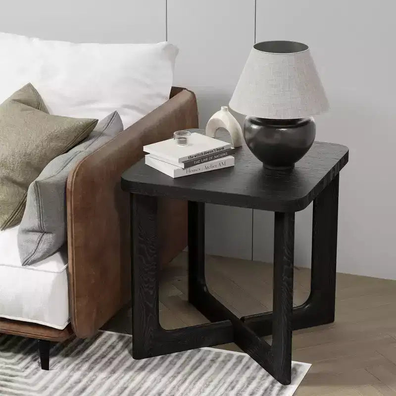PexFix Table d'appoint carrée en bois de 24 po de larg. avec coins arrondis