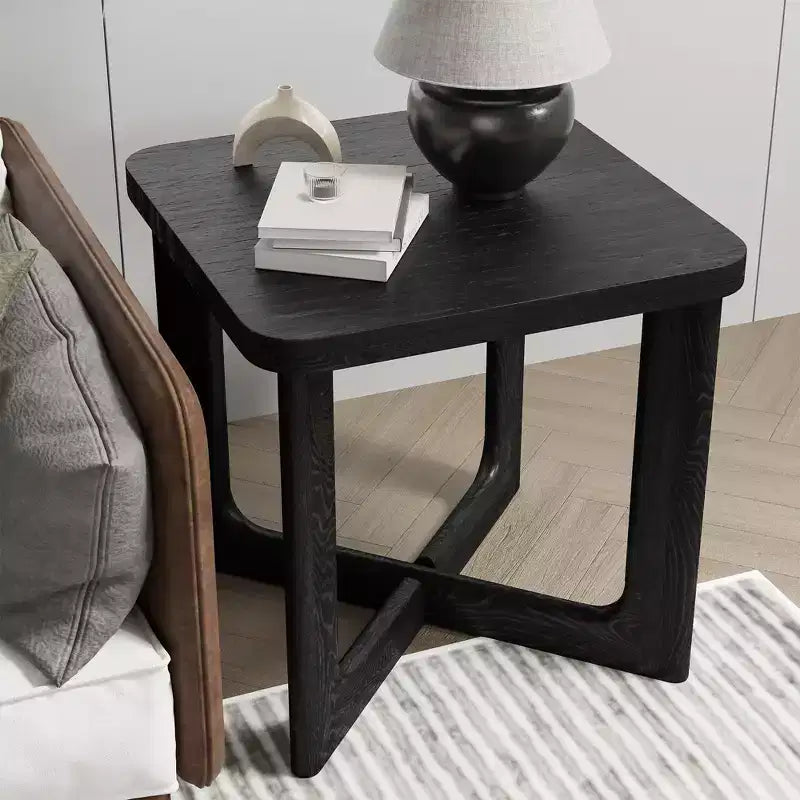 PexFix Table d'appoint carrée en bois de 24 po de larg. avec coins arrondis