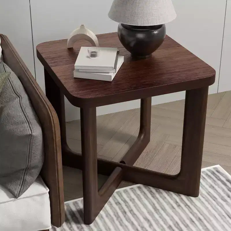 PexFix Table d'appoint carrée en bois de 24 po de larg. avec coins arrondis