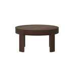 Table Basse Ronde Contour en Bois Massif Plank+Beam, Table Basse de 76 cm, Tables Basses pour Salon, Table Centrale Moderne pour Petits Espaces