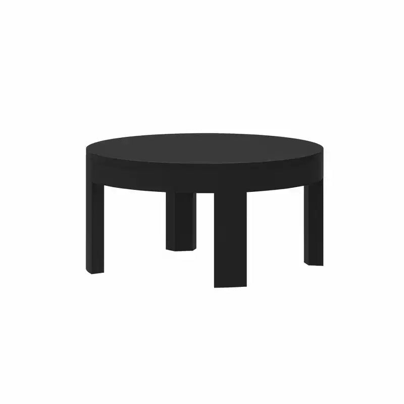 Table Basse Ronde Contour en Bois Massif Plank+Beam, Table Basse de 76 cm, Tables Basses pour Salon, Table Centrale Moderne pour Petits Espaces