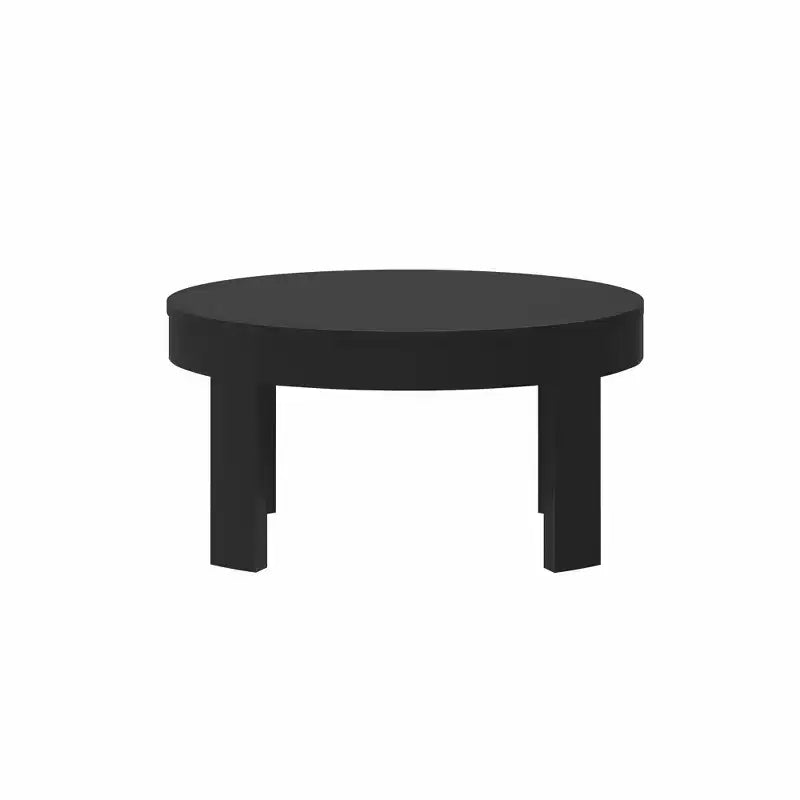 Table Basse Ronde Contour en Bois Massif Plank+Beam, Table Basse de 76 cm, Tables Basses pour Salon, Table Centrale Moderne pour Petits Espaces