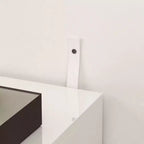 Commode moderne à 5 tiroirs Famapy, finition brillante, avec éclairage inférieur