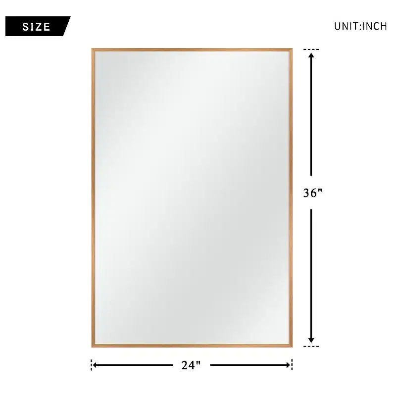 Dovelina Miroir de salle de bain rectangulaire moderne avec cadre en métal Miroir mural décoratif