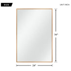 Dovelina Miroir de salle de bain rectangulaire moderne avec cadre en métal Miroir mural décoratif