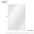 Dovelina Miroir de salle de bain rectangulaire moderne avec cadre en métal Miroir mural décoratif
