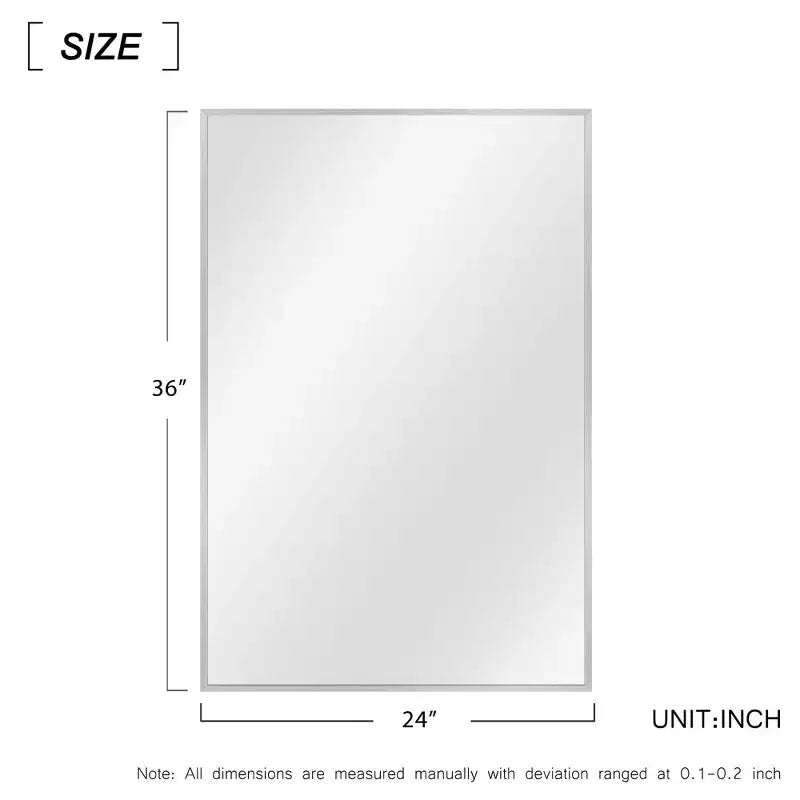 Dovelina Miroir de salle de bain rectangulaire moderne avec cadre en métal Miroir mural décoratif