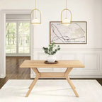 Table à manger rectangulaire Verso Plank+Beam, 60 po, en bois massif pour cuisine et salle à manger