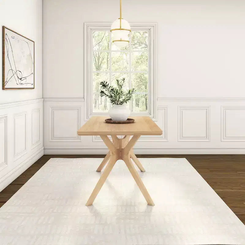 Table à manger rectangulaire Verso Plank+Beam, 60 po, en bois massif pour cuisine et salle à manger