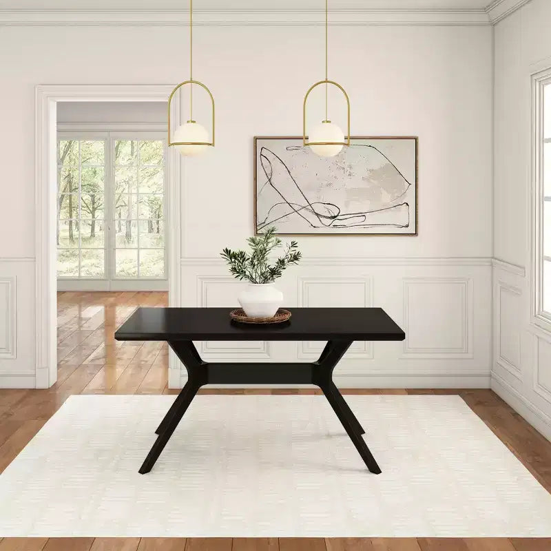 Table à manger rectangulaire Verso Plank+Beam, 60 po, en bois massif pour cuisine et salle à manger