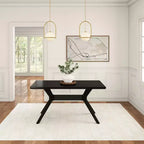Table à manger rectangulaire Verso Plank+Beam, 60 po, en bois massif pour cuisine et salle à manger