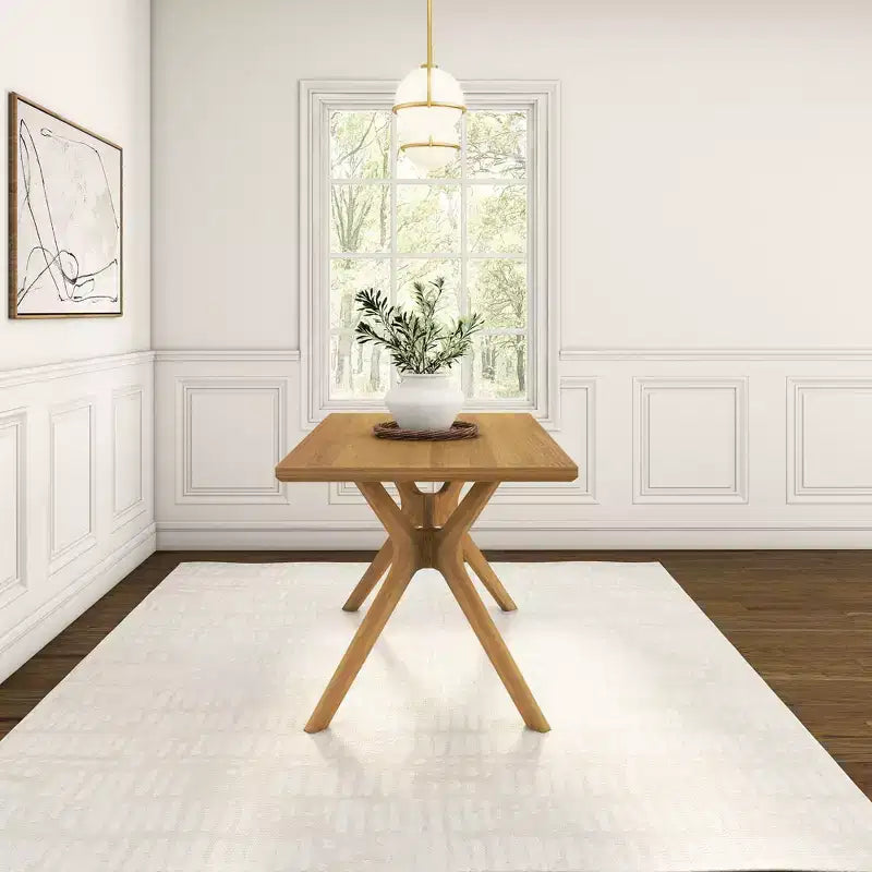 Table à manger rectangulaire Verso Plank+Beam, 60 po, en bois massif pour cuisine et salle à manger