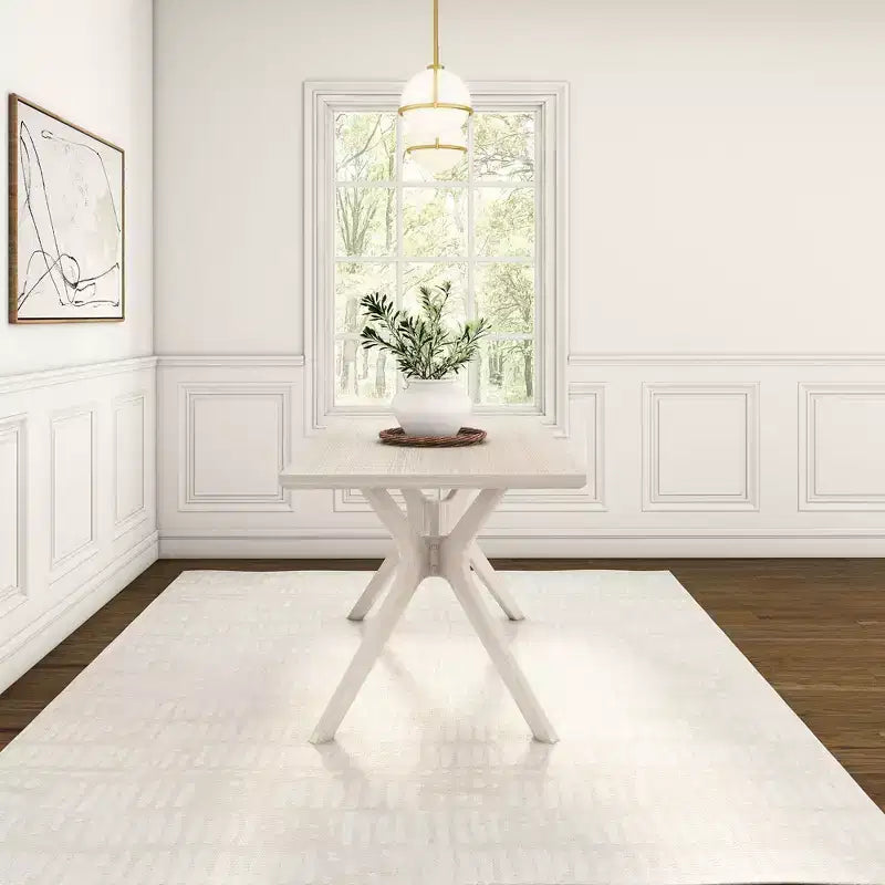Table à manger rectangulaire Verso Plank+Beam, 60 po, en bois massif pour cuisine et salle à manger