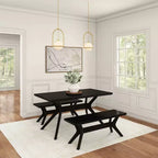 Table à manger rectangulaire Verso Plank+Beam, 60 po, en bois massif pour cuisine et salle à manger