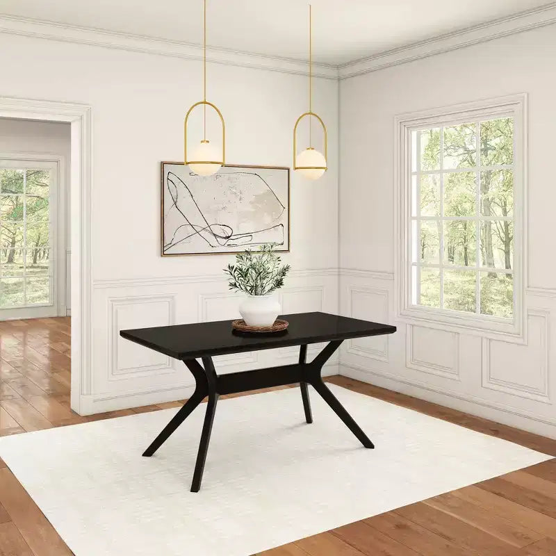 Table à manger rectangulaire Verso Plank+Beam, 60 po, en bois massif pour cuisine et salle à manger