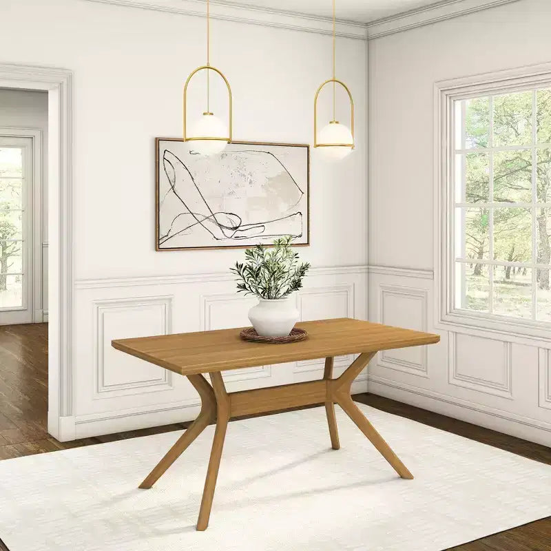 Table à manger rectangulaire Verso Plank+Beam, 60 po, en bois massif pour cuisine et salle à manger