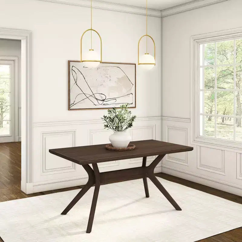 Table à manger rectangulaire Verso Plank+Beam, 60 po, en bois massif pour cuisine et salle à manger