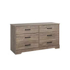 Commode de chambre à coucher Prepac Rustic Ridge Farmhouse à 6 tiroirs